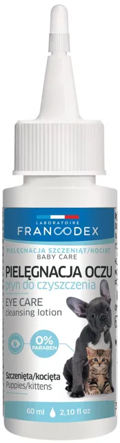 FRANCODEX Oční čistící kapky pro koťata a štěňata 60 ml