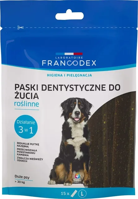 FRANCODEX Žvýkací proužky L proti zápachu z úst 502,5 g/15 ks.