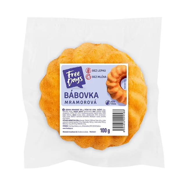 FREE DAYS Bezlepková bábovka mramorovaná 100 g