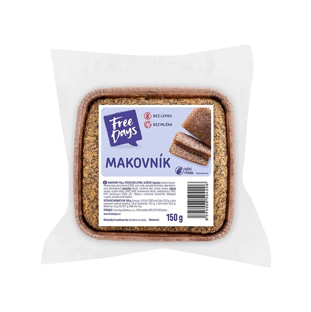 FREE DAYS Makovník bez lepku 150 g