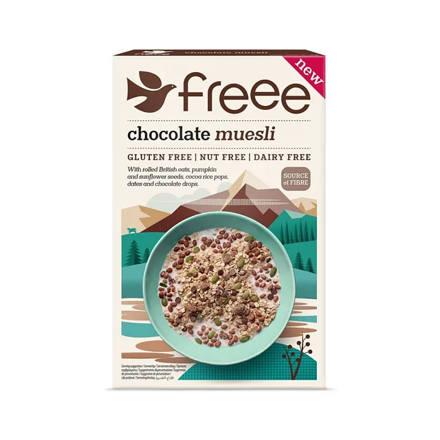 FREEE Muesli čokoládové bez lepku, mléka a ořechů 400 g