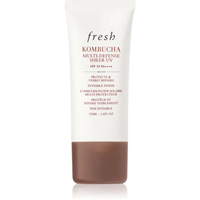 fresh Kombucha Multi-Defense Sheer UV lehký ochranný fluid proti tmavým skvrnám SPF 50 50 ml