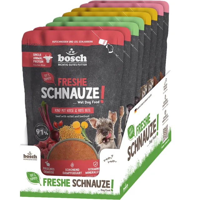 Freshe Schnauze vlhké krmivo 8 x 250 g - mix (4 druhy)