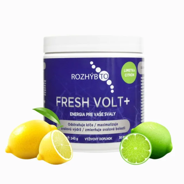 FreshVolt – elektrolytový nápoj (citron limetka) – 240 g – Rozhýb to