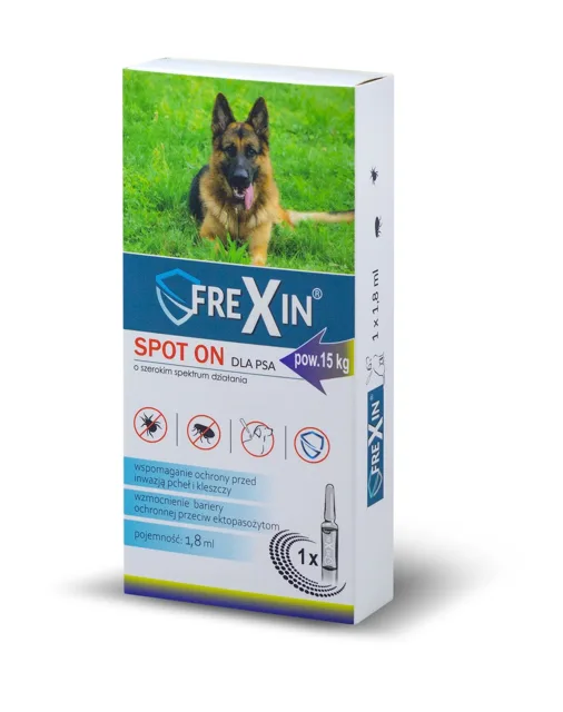 FREXIN Kapky proti ektoparazitikům pro psy od 15 kg 1,8 ml