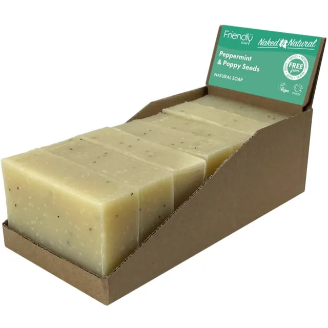 Friendly Soap Natural Soap Peppermint & Poppy Seeds přírodní mýdlo 7x95 g