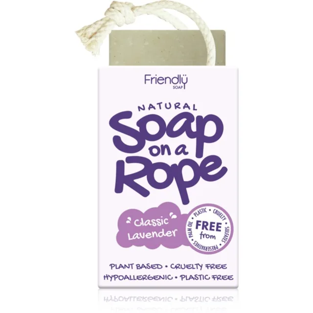 Friendly Soap Soap on a Rope Lavender přírodní mýdlo na šňůrce 95 g