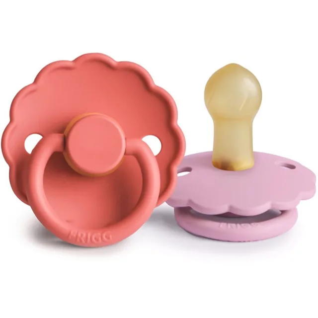 FRIGG Daisy Size 1:0-6 months dudlík Blush/Cotton candy 2 ks