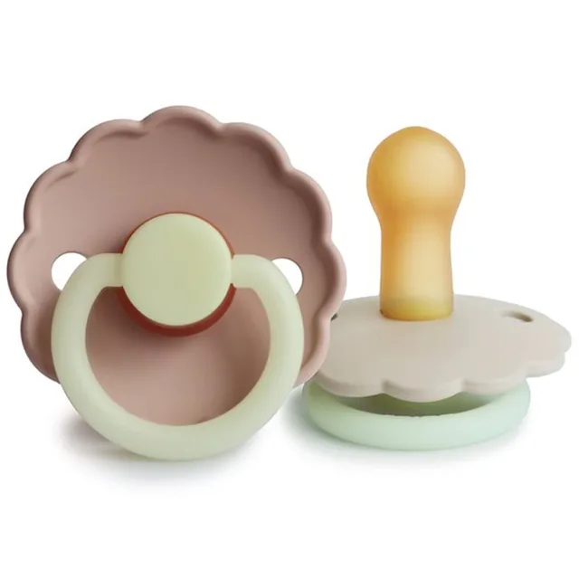 FRIGG Daisy Size 2:6-18 months dudlík Blush night/Cream night 2 ks