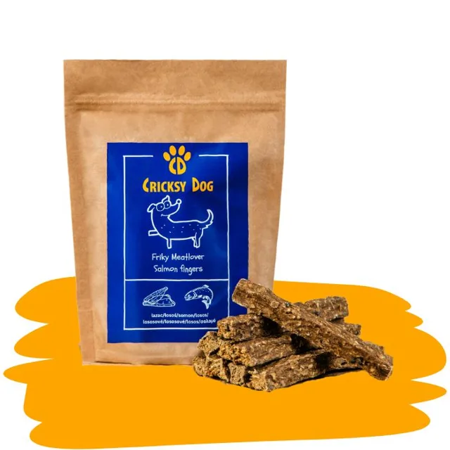 Friky Meatlover pochoutky z lososa - rybí tyčinky (hypoalergenní) - 140 g - Měsíční dávka (28 rybích tyčinek) – Nejoblíbenější