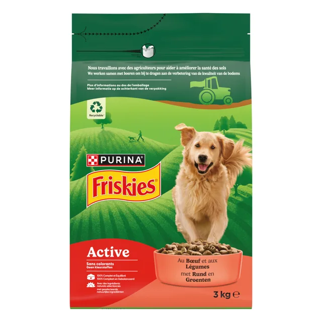 Friskies Adult Active granule hovězí - 3 kg