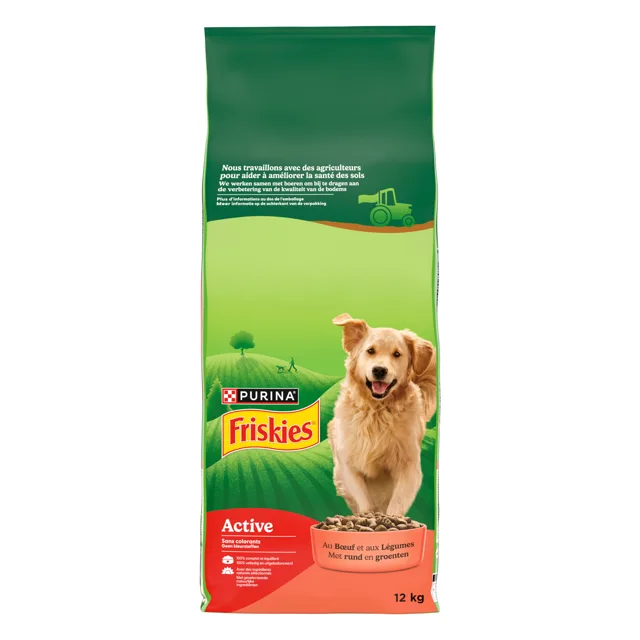 Friskies Adult Active granule hovězí - Výhodné balení: 2 x 12 kg