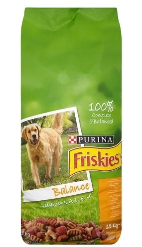 FRISKIES Balance s kuřecím masem a přídavkem zeleniny 15 kg