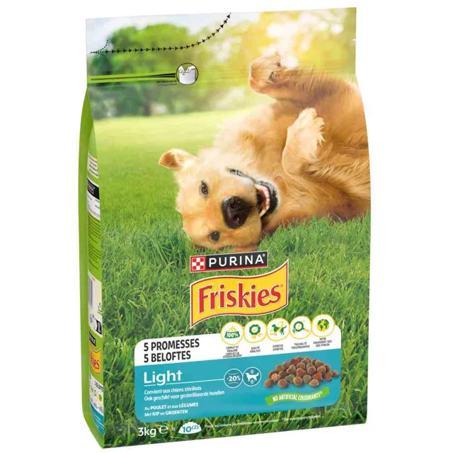 Friskies Light Sterilised granule kuře, zelenina - výhodné balení: 3 x 3 kg