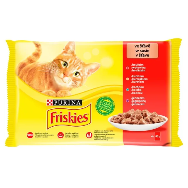 FRISKIES Meat Mix Multipack 4x85g mokré krmivo pro kočky