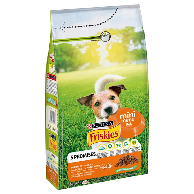 Friskies Mini Menu granule kuře, zelenina - výhodné balení: 3 x 1,5 kg
