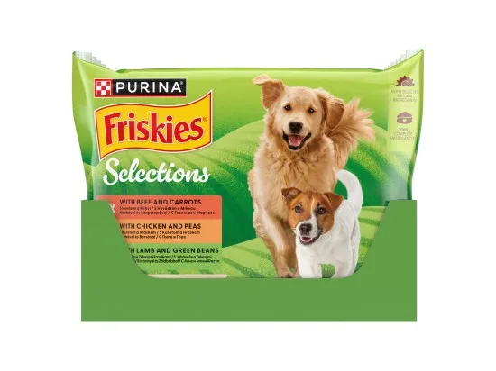 Friskies Selections hovězí, kuře, jehněčí ve šťávě 4 x 85 g
