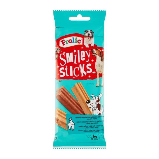 Frolic Psí pamlsky s příchutí kuřecího a hovězího masa Smiley Sticks 175 g