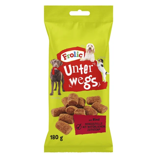 Frolic Unterwegs pamlsky pro psy - 9 x 180 g s drůbeží
