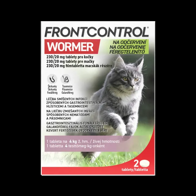 Frontcontrol Wormer 230/20mg pro kočky tbl.2