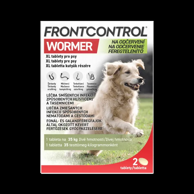 Frontcontrol Wormer pro psy XL tbl.2