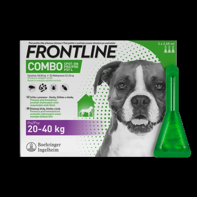 Frontline Combo Spot-on pro psy L 20-40 kg 3 x 2,68 ml