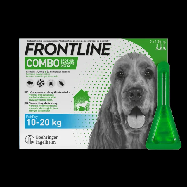 Frontline Combo Spot-on pro psy M 10-20 kg 3 x 1,34 ml