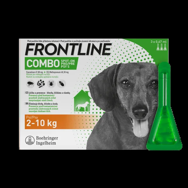 Frontline Combo Spot-on pro psy S 2-10 kg 3 x 0,67 ml