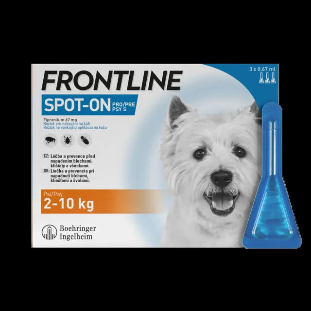 Frontline Spot-on pro psy S 2-10 kg 3 x 0,67 ml