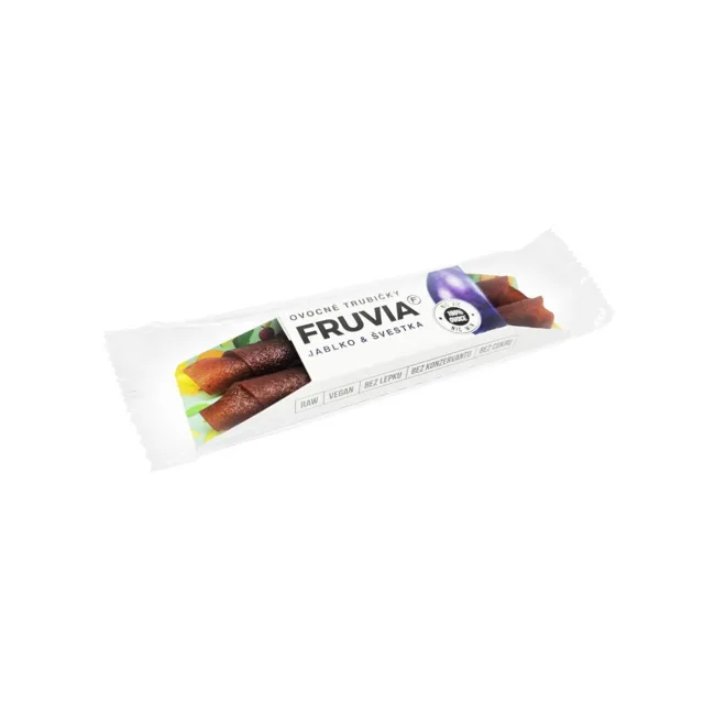 Fruvia Fruvia Ovocné trubičky Jablko & Švestka, 20g, Jablko - Švestka