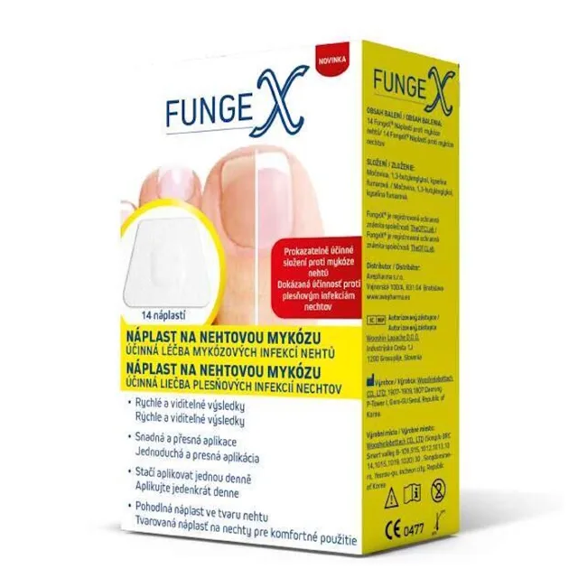 FUNGEX Náplast na nehtovou mykózu 14 kusů