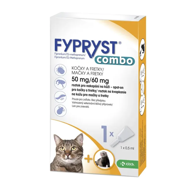 Fypryst Combo Spot-on 50 / 60 mg pro kočky a fretky 1 x 0,5 ml