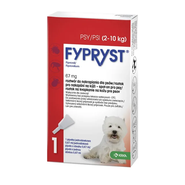 Fypryst Spot-on Dog S 2-10 kg 1 x 0,67 ml