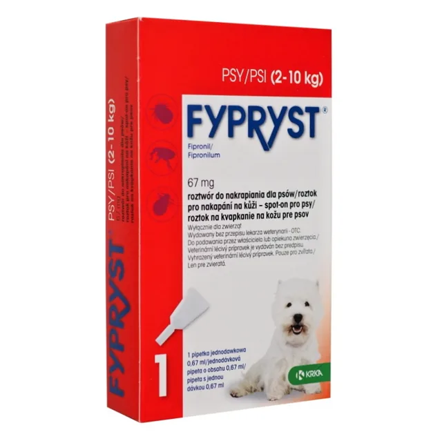 FYPRYST Spot-on pro psy 2-10 kg 0.67 ml 1 pipeta