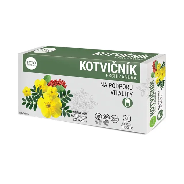 Fyto Kotvičník+Schizandra na podp.vitality 30 tobolek