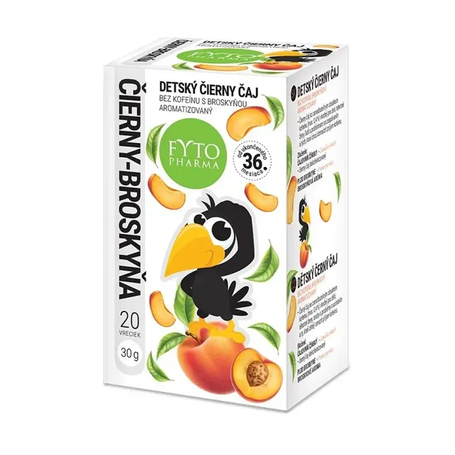 Fytopharma černý s broskví bez kofeinu 20 x 1.5g