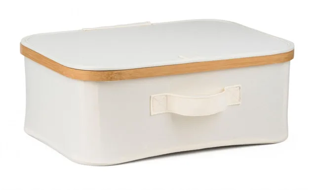 G21 Úložný box 40 x 30 x 15 cm bambusový s víkem, béžový