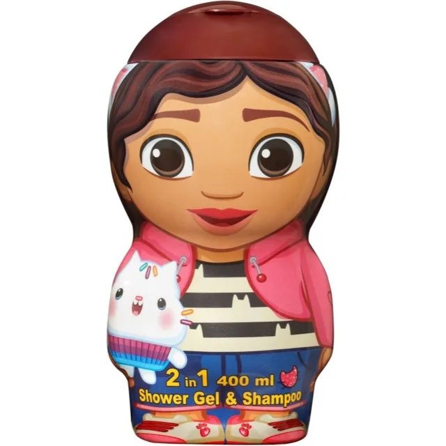 Gabby's Dollhouse 2D Kids Gentle sprchový gel a šampon 2 v 1 400 ml