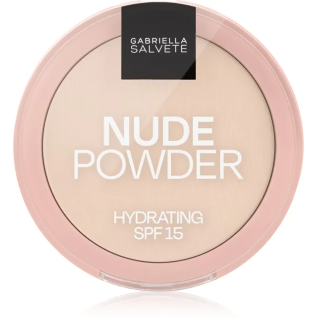 Gabriella Salvete Fixing Powder Hydrating jemný kompaktní pudr SPF 15 odstín 01 Pure Nude 8 g