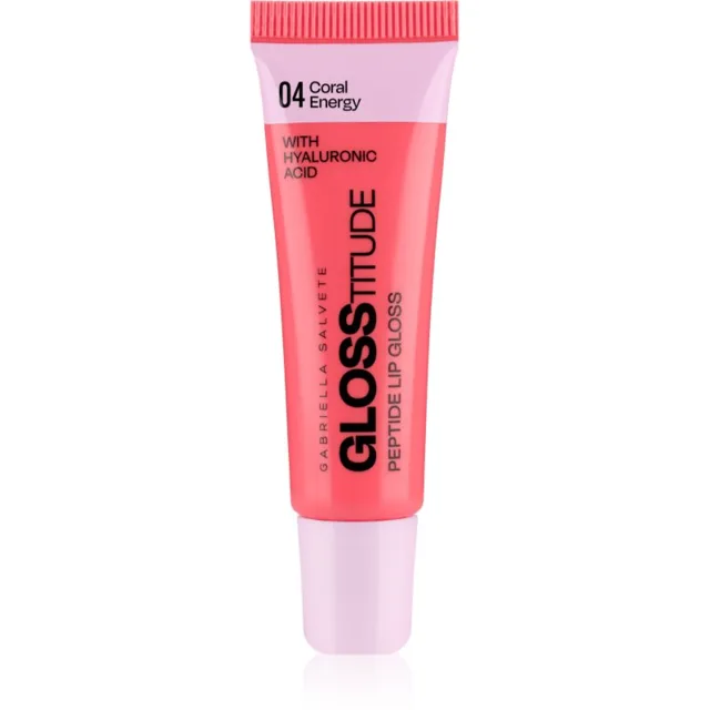 Gabriella Salvete Glosstitude Peptide Lip Gloss hydratační lesk na rty odstín 04 Coral Energy 10 ml