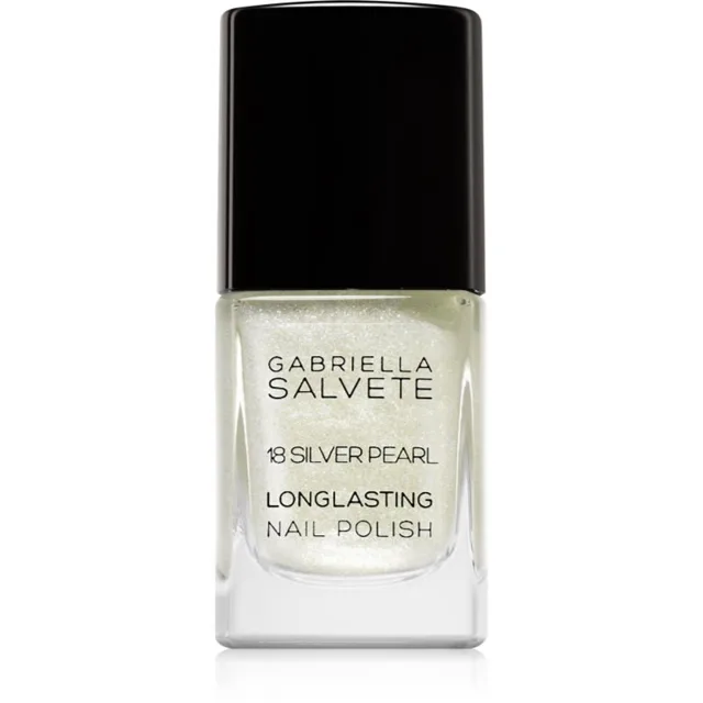 Gabriella Salvete Longlasting Enamel dlouhotrvající lak na nehty s perleťovým leskem odstín 18 Silver Pearl 11 ml