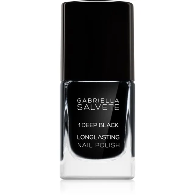 Gabriella Salvete Longlasting Enamel dlouhotrvající lak na nehty s vysokým leskem odstín 01 Deep Black 11 ml