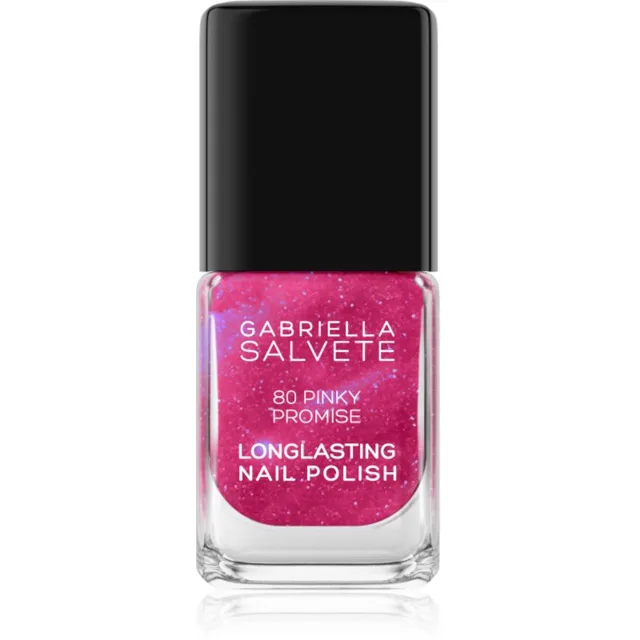 Gabriella Salvete Longlasting Enamel dlouhotrvající lak na nehty se třpytkami odstín 80 Pinky Promise 11 ml