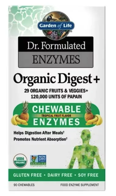 Garden of Life Enzymes Organic Digest+ Gummies, 90 žvýkacích tablet