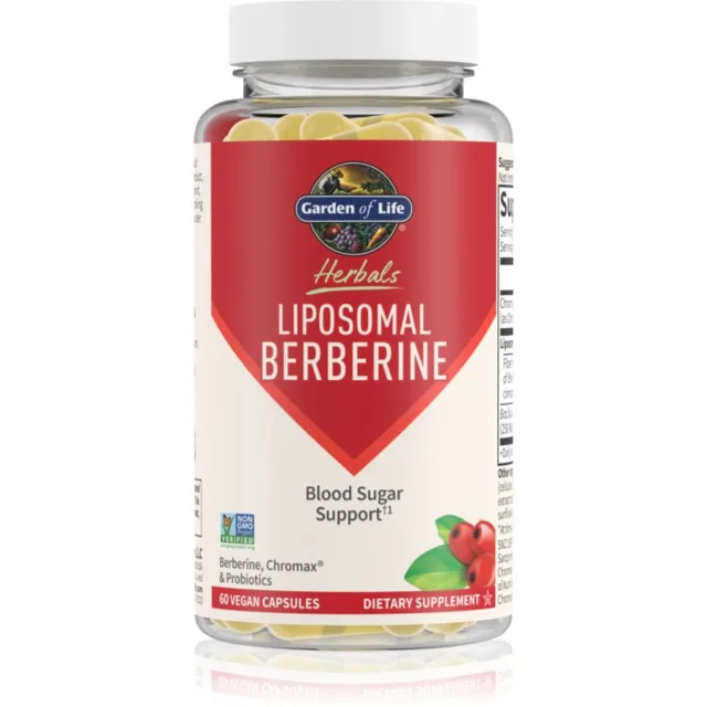 Garden of Life Herbals Liposomal Berberine kapsle pro udržení normální hladiny cukru v krvi 60 cps