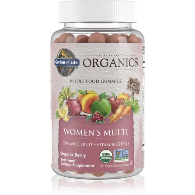Garden of Life Organics Women's Multi žvýkací měkké tobolky s multivitamínovým komplexem příchuť Organic Berry 120 ks