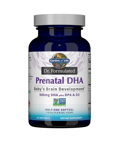 Garden of Life Prenatal DHA (omega pro těhotné ženy), 30 kapslí