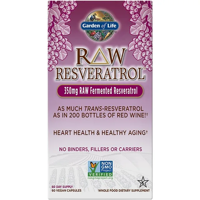Garden of Life Raw Resveratrol přírodní antioxidant 60 cps