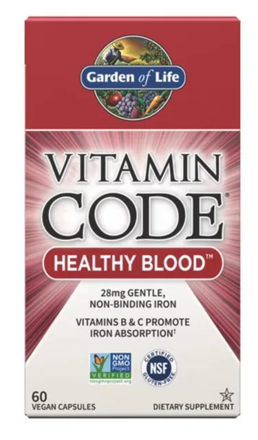 Garden of Life Vitamin Code Healthy Blood, 60 rostlinných kapslí