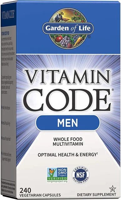 Garden of Life, Vitamin Code Men (multivitamín pro muže), 240 rostlinných kapslí